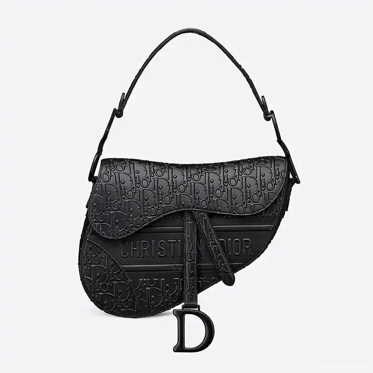 Cheap Oblique Dior Calfskin Embossed Bag Christian Saddle Black Ultramatte 0706 Luxury